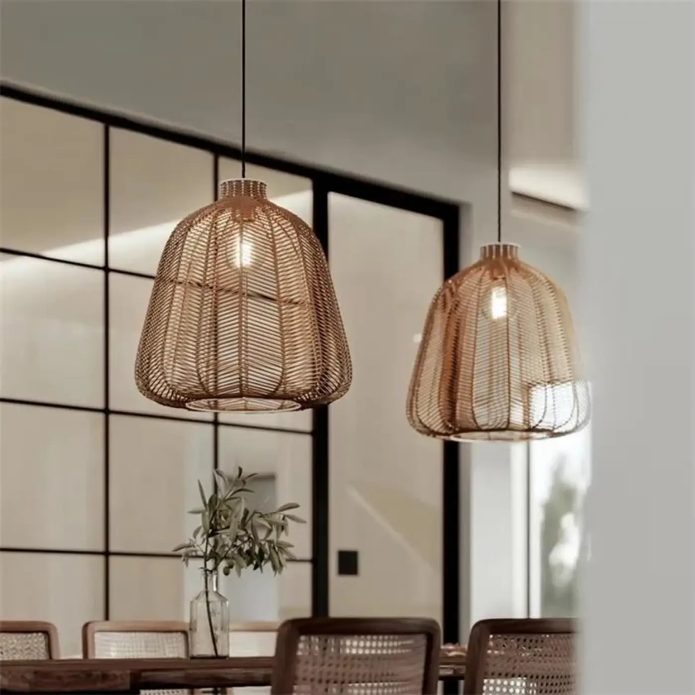 Suspension Luminaire Moderne en Rotin - Tisba