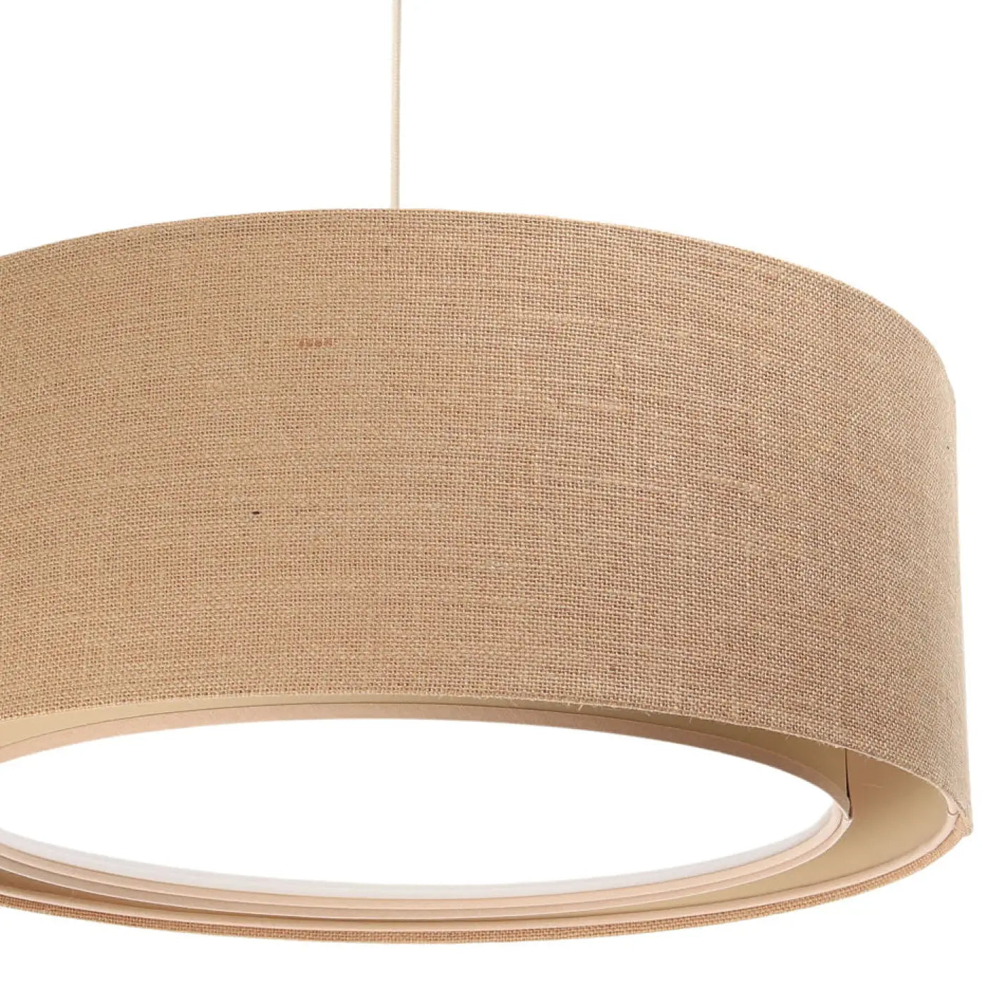 Suspension Luminaire Design en Tissu - Duo Boho (Beige)