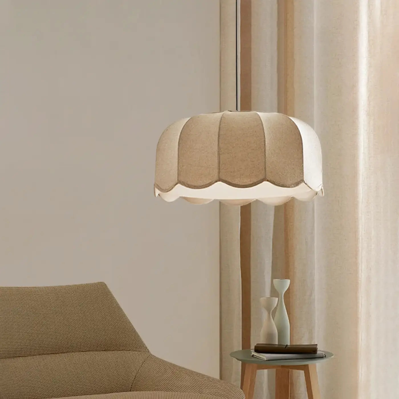 Suspension Luminaire Design en Tissu - Linda