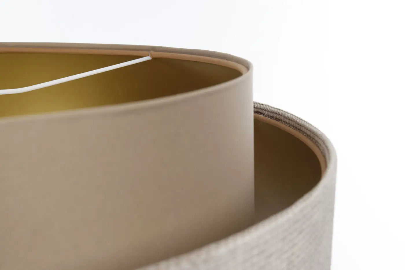 Suspension Luminaire en Tissu - Doblo Classic (Beige/Doré)