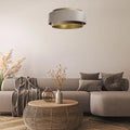 Suspension Luminaire en Tissu - Doblo Classic (Beige/Doré)