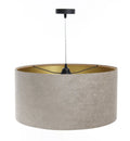 Suspension Luminaire Moderne en Tissu - Glamour Structural Velour (Beige/Doré)