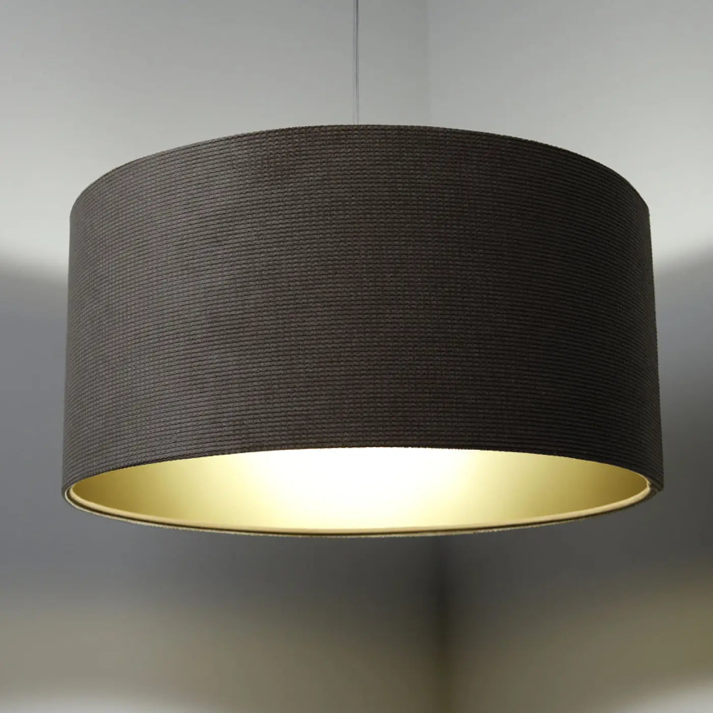 Suspension Luminaire Moderne en Tissu - Glamour Structural Velour (Beige/Doré)