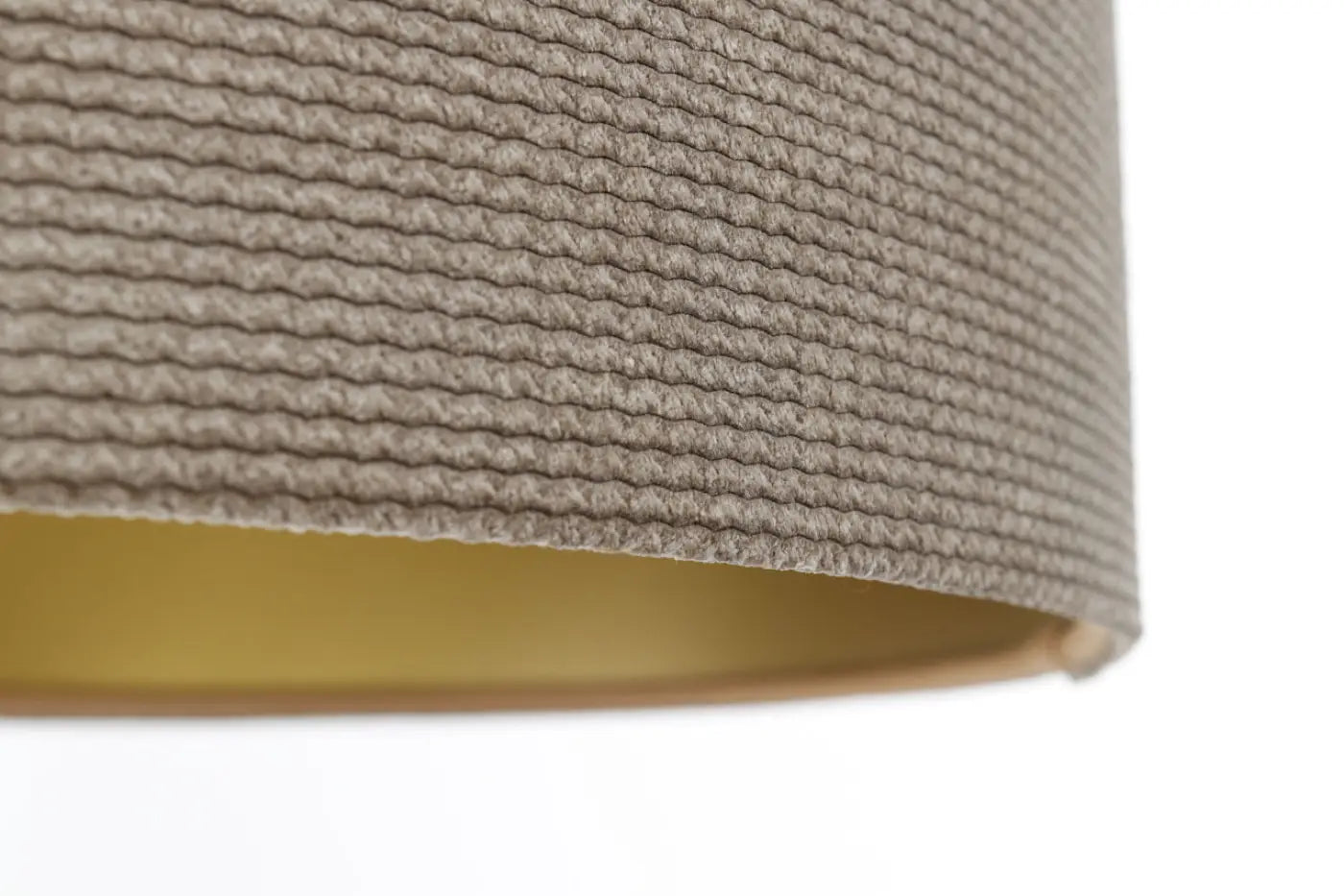 Suspension Luminaire Moderne en Tissu - Glamour Structural Velour (Beige/Doré)