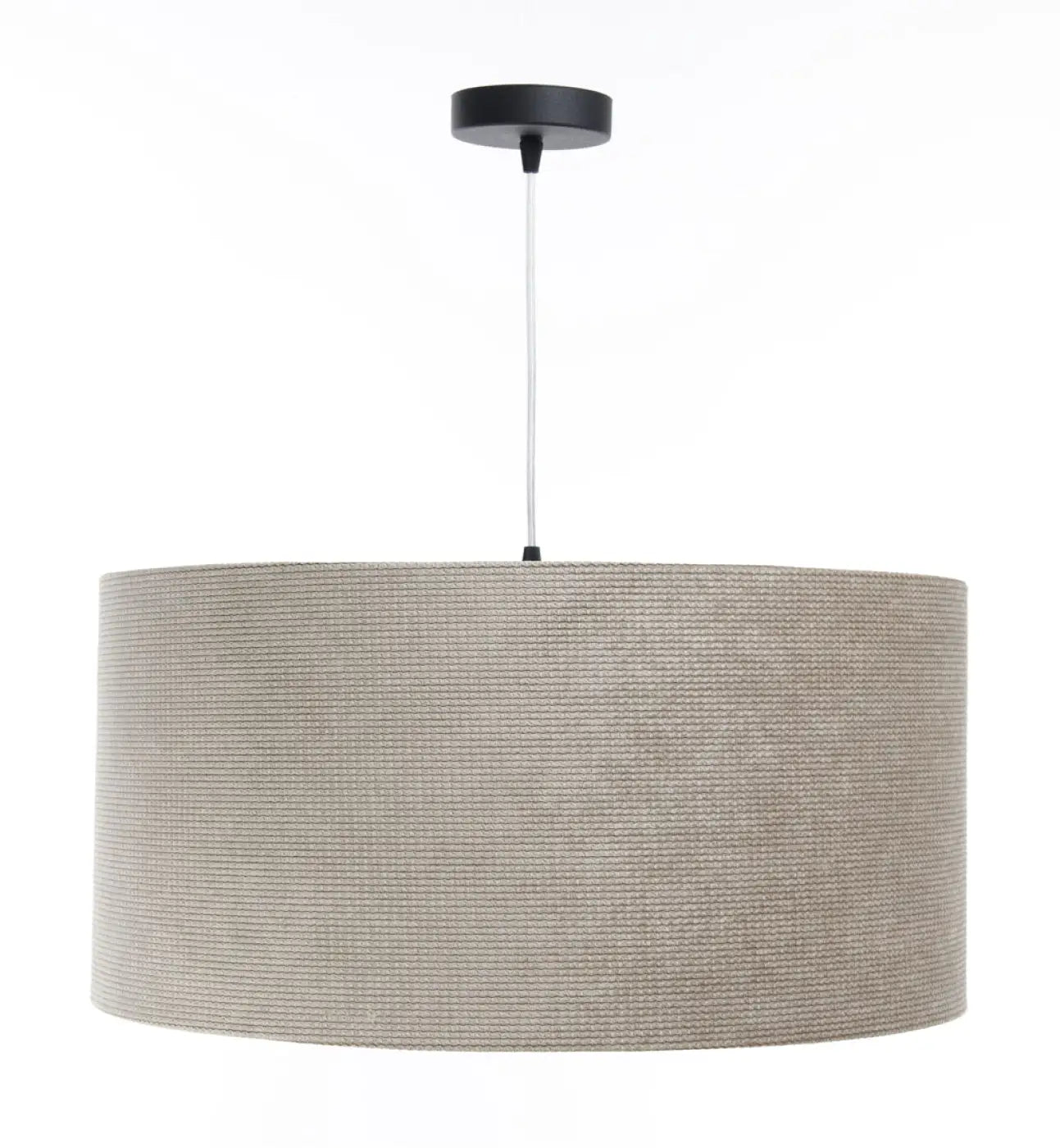 Suspension Luminaire Moderne en Tissu - Glamour Structural Velour (Beige/Doré)
