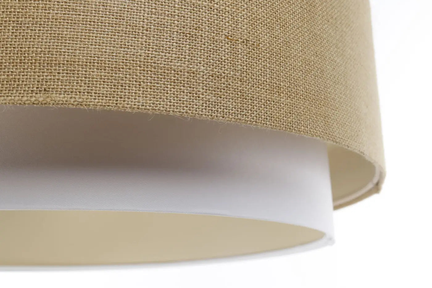 Suspension Luminaire Chic en Tissu - Doblo Classic (Blanc/Beige/Ecru)