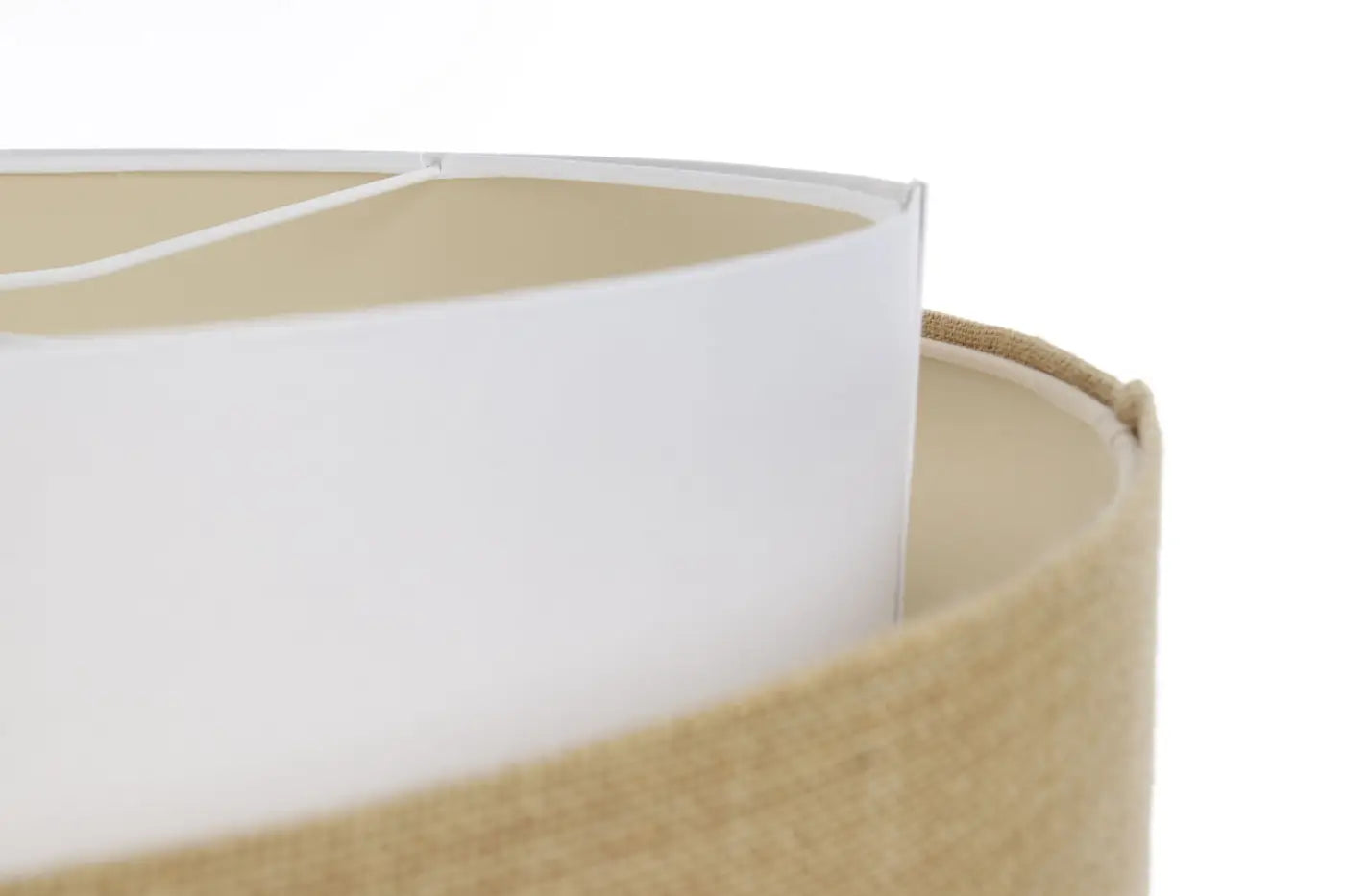 Suspension Luminaire Chic en Tissu - Doblo Classic (Blanc/Beige/Ecru)