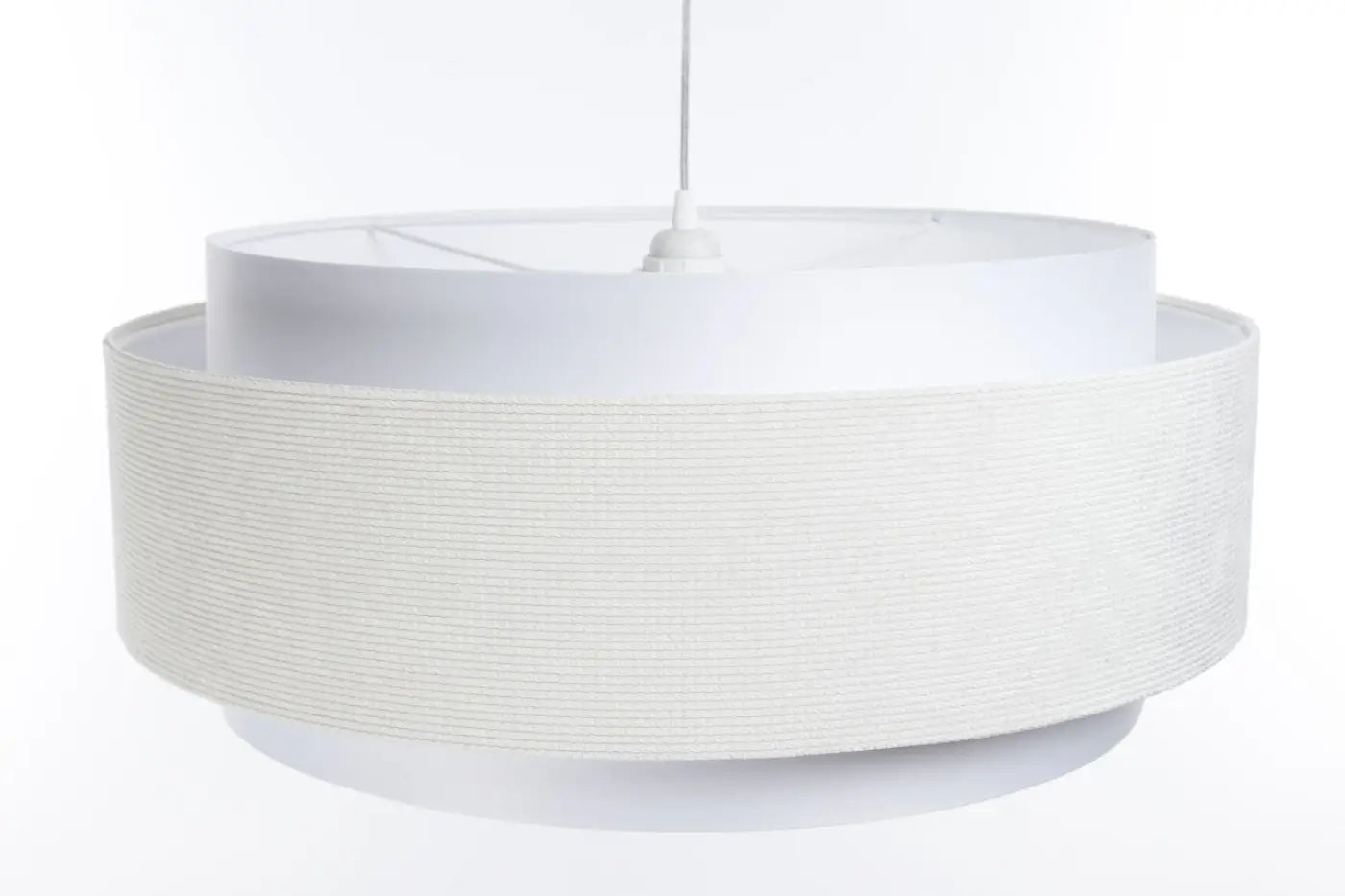 Suspension Luminaire en Tissu - Doblo Classic (Blanc/Crème)
