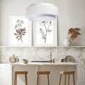 Suspension Luminaire en Tissu - Doblo Classic (Blanc/Crème)