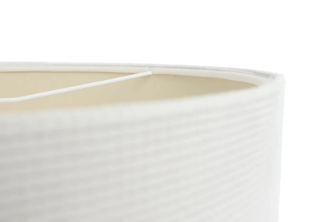 Suspension Luminaire Moderne en Tissu - Glamour Structural Velour (Blanc Crème/Ecru)