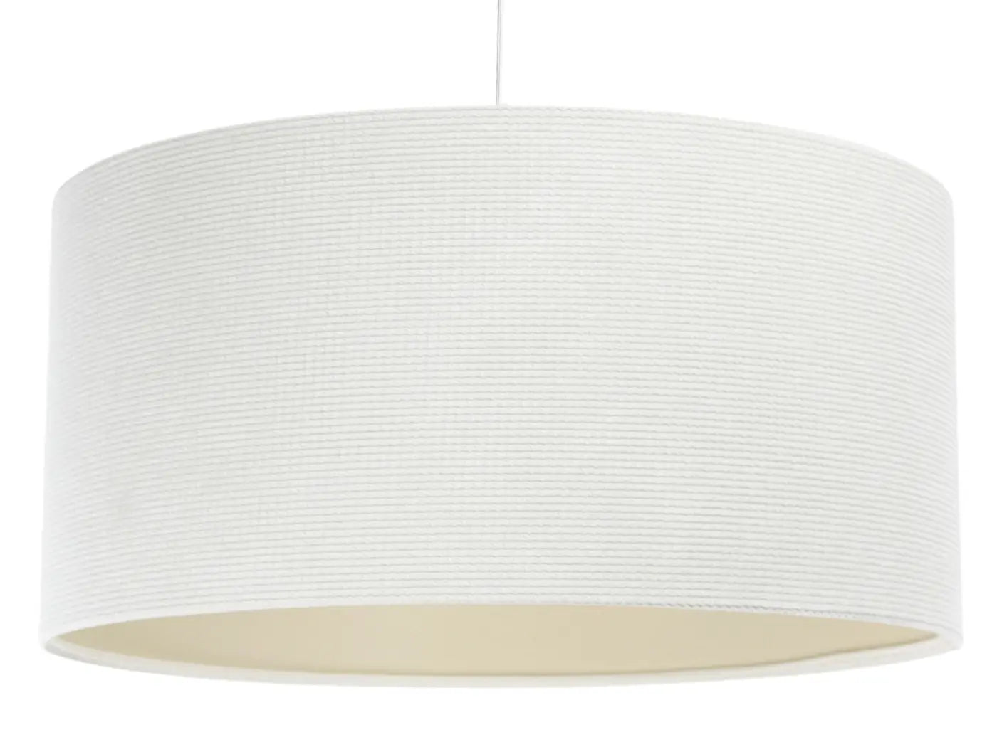 Suspension Luminaire Moderne en Tissu - Glamour Structural Velour (Blanc Crème/Ecru)