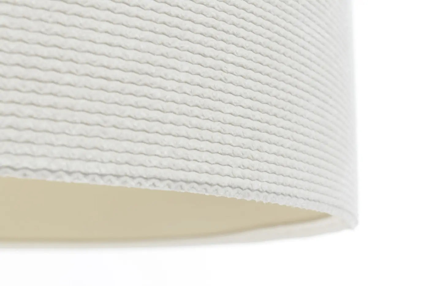 Suspension Luminaire Moderne en Tissu - Glamour Structural Velour (Blanc Crème/Ecru)