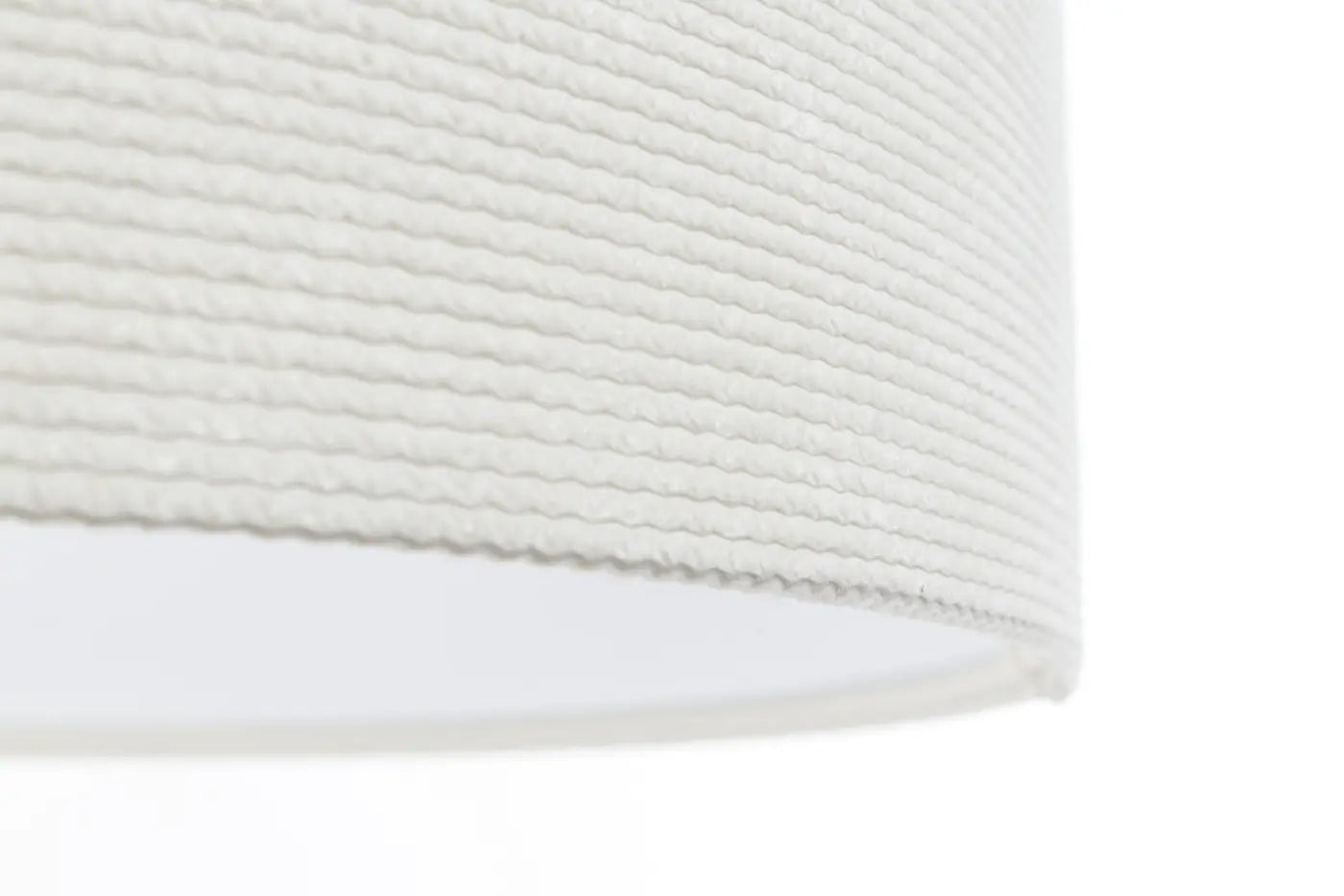 Suspension Luminaire Moderne en Tissu - Glamour Structural Velour (Blanc Crème)