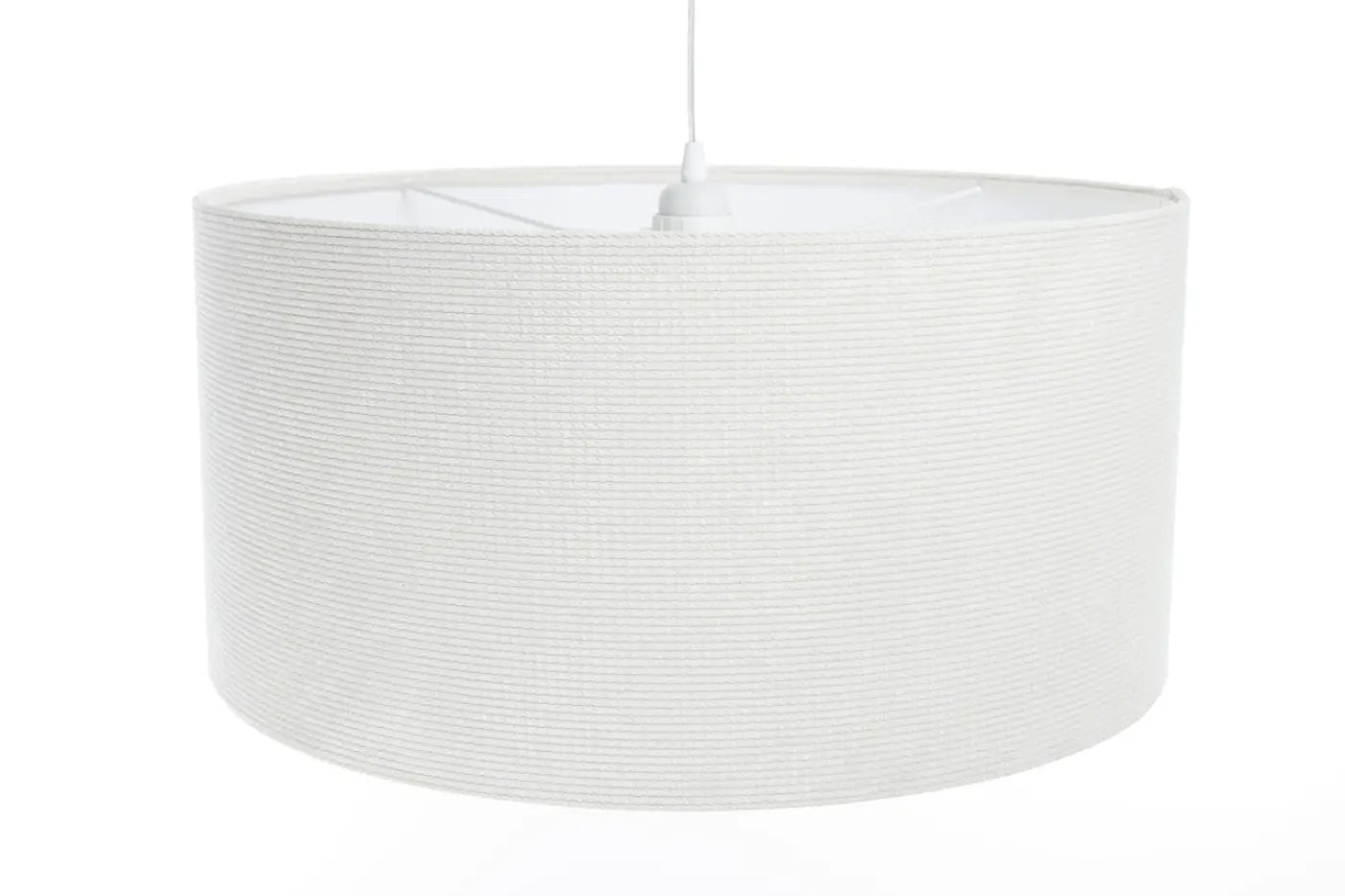 Suspension Luminaire Moderne en Tissu - Glamour Structural Velour (Blanc Crème)