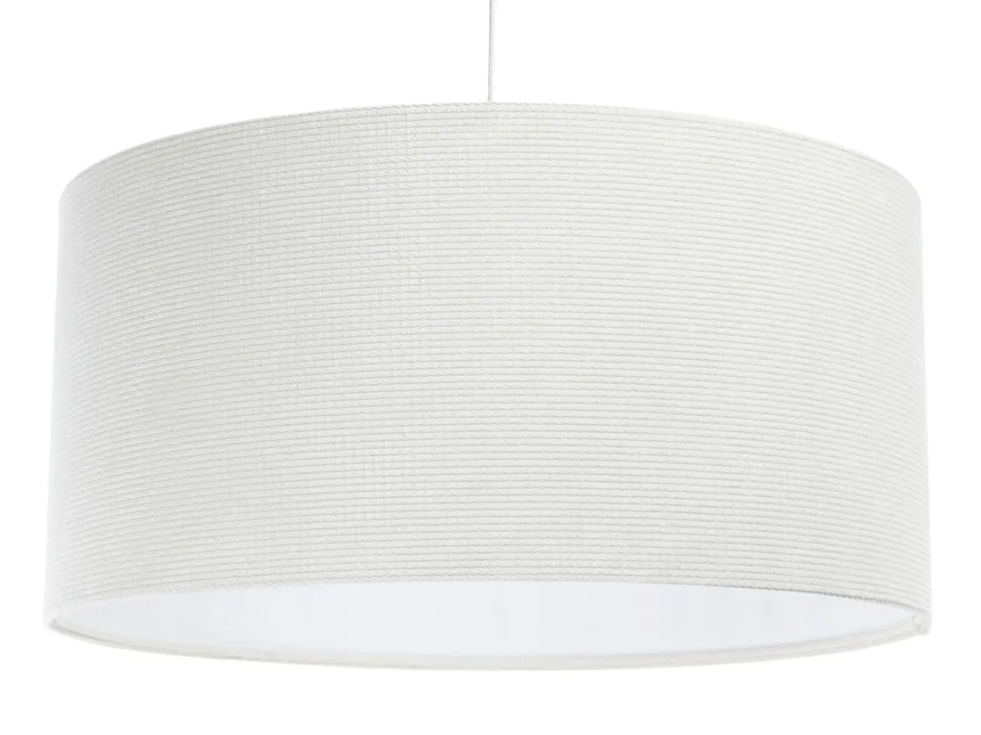 Suspension Luminaire Moderne en Tissu - Glamour Structural Velour (Blanc Crème)
