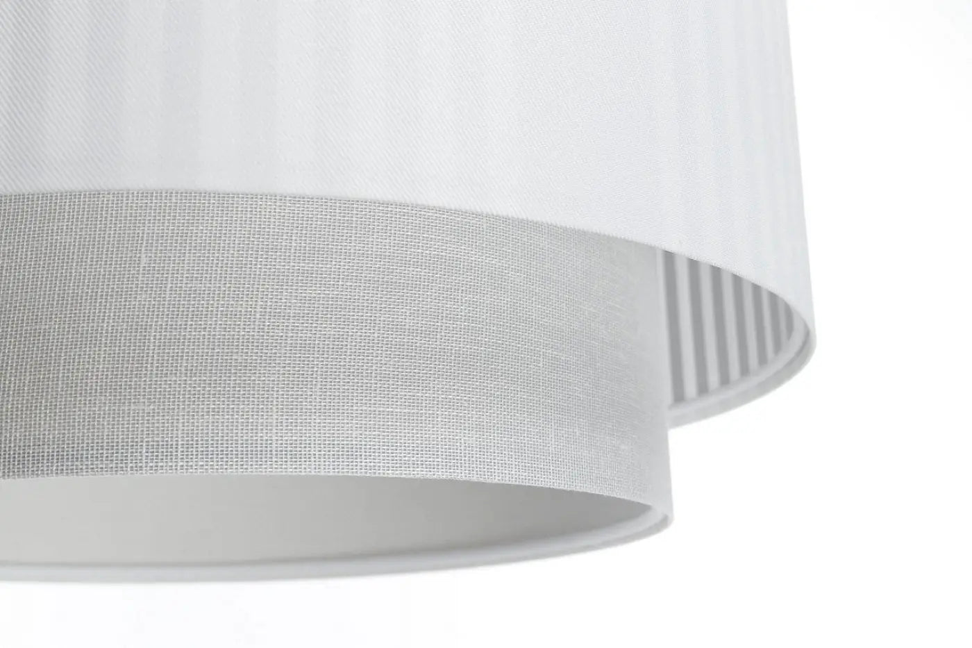 Suspension Luminaire Moderne en Tissu - Duo Lami Line (Blanc/Gris)