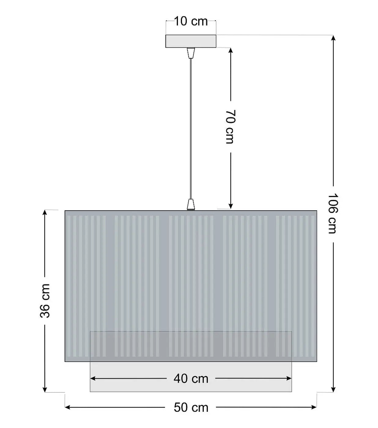 Suspension Luminaire Moderne en Tissu - Duo Lami Line (Blanc/Gris)