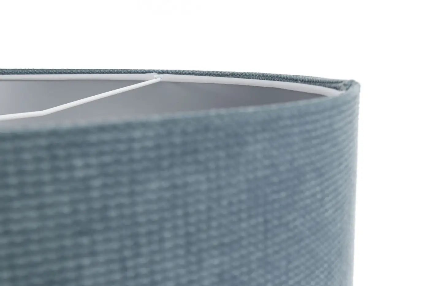 Suspension Luminaire Moderne en Tissu - Glamour Structural Velour (Bleu Gris/Argent)