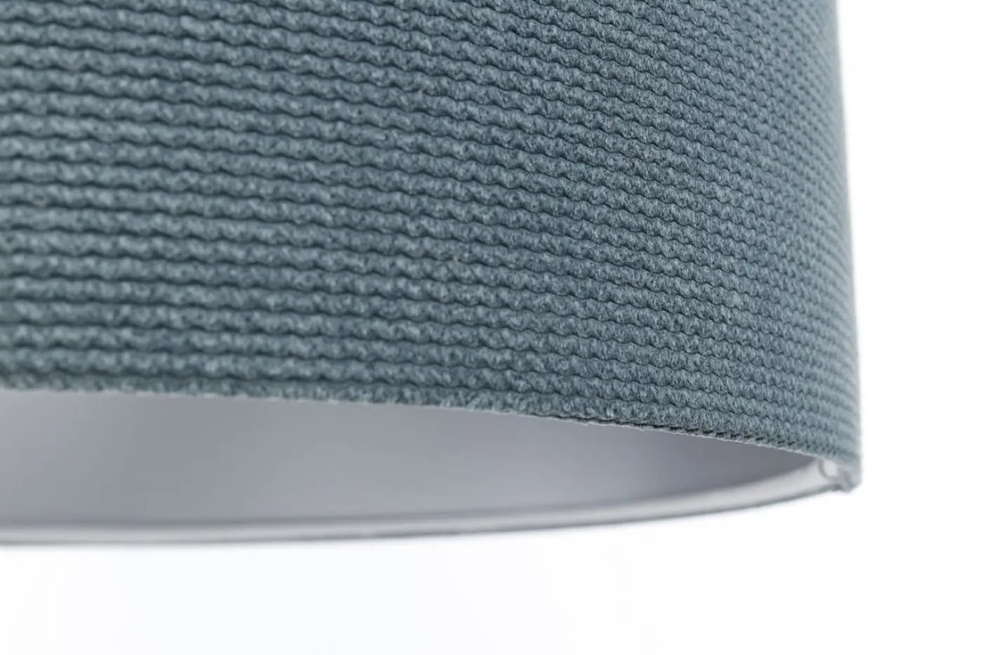 Suspension Luminaire Moderne en Tissu - Glamour Structural Velour (Bleu Gris/Argent)