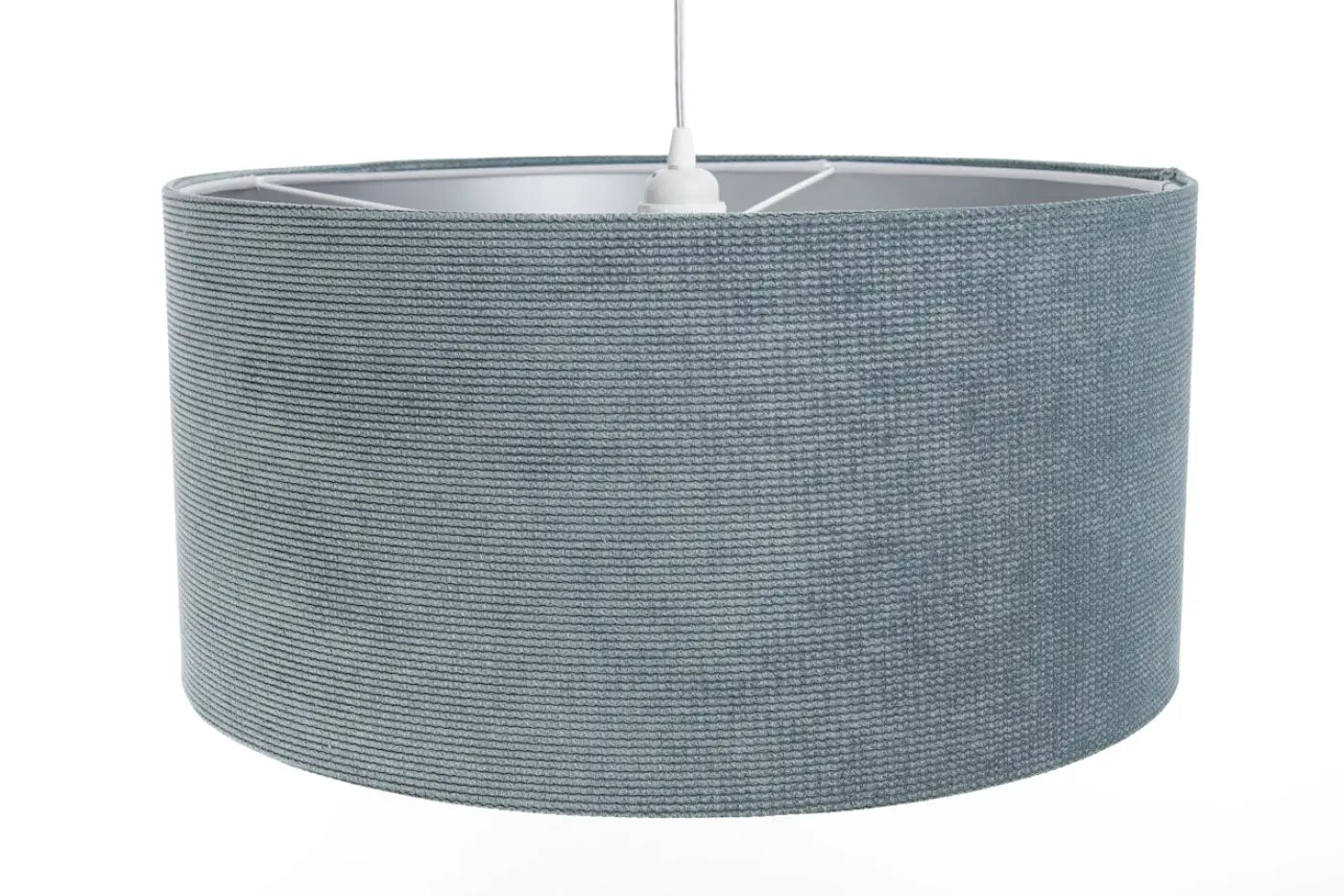 Suspension Luminaire Moderne en Tissu - Glamour Structural Velour (Bleu Gris/Argent)