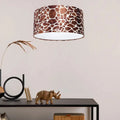 Suspension Luminaire en Tissu - Safari (Marron Clair/Blanc)