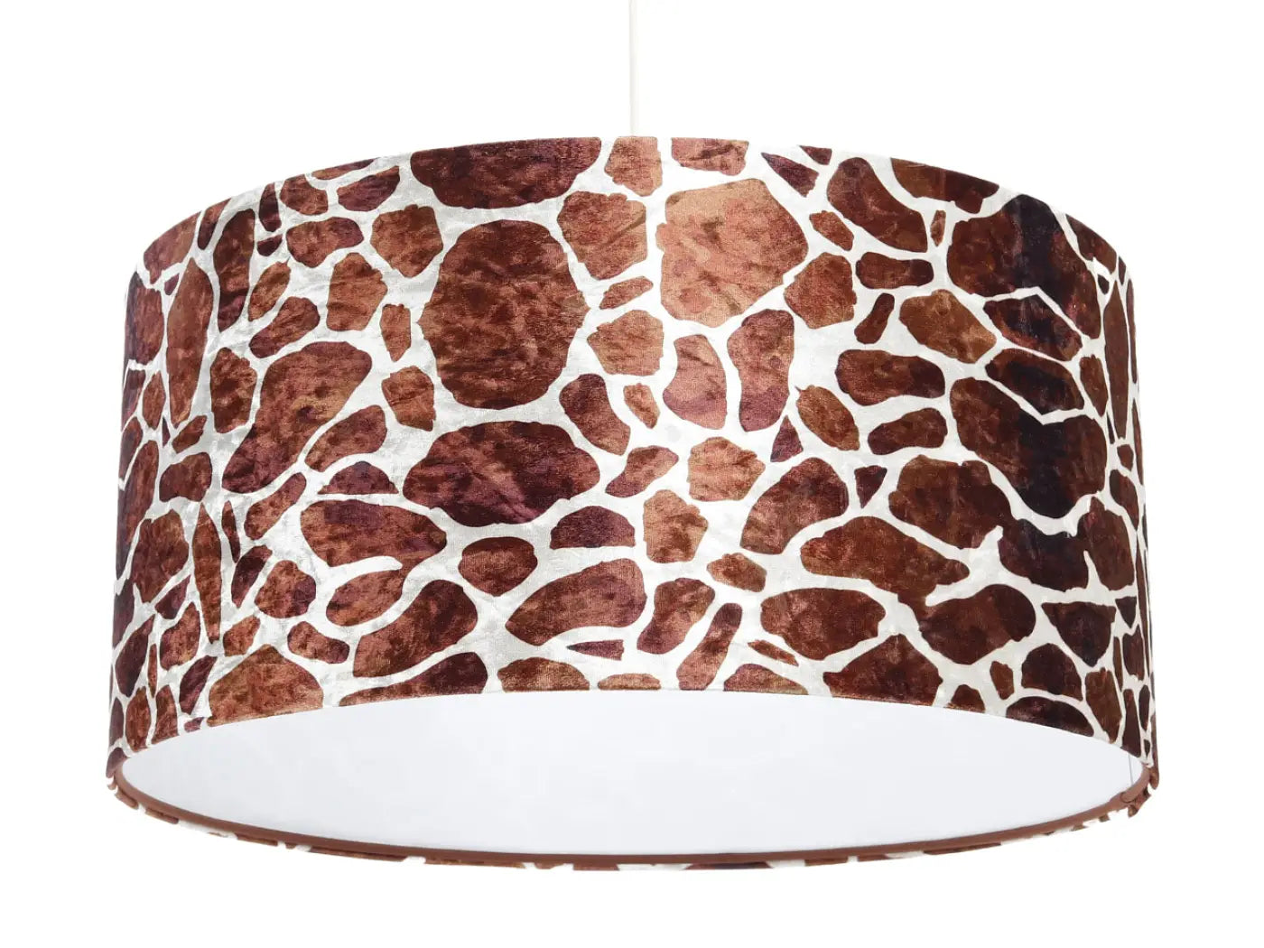 Suspension Luminaire en Tissu - Safari (Marron Clair/Blanc)