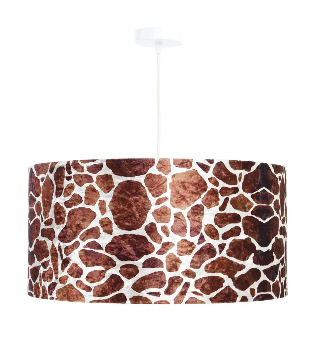 Suspension Luminaire en Tissu - Safari (Marron Clair/Blanc)