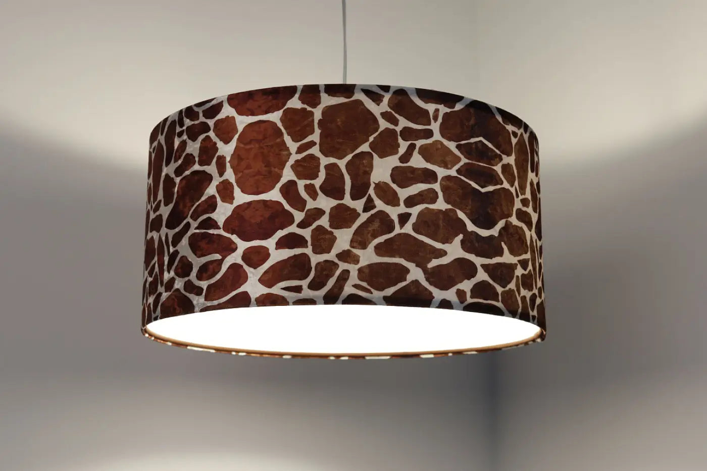 Suspension Luminaire en Tissu - Safari (Marron Clair/Blanc)