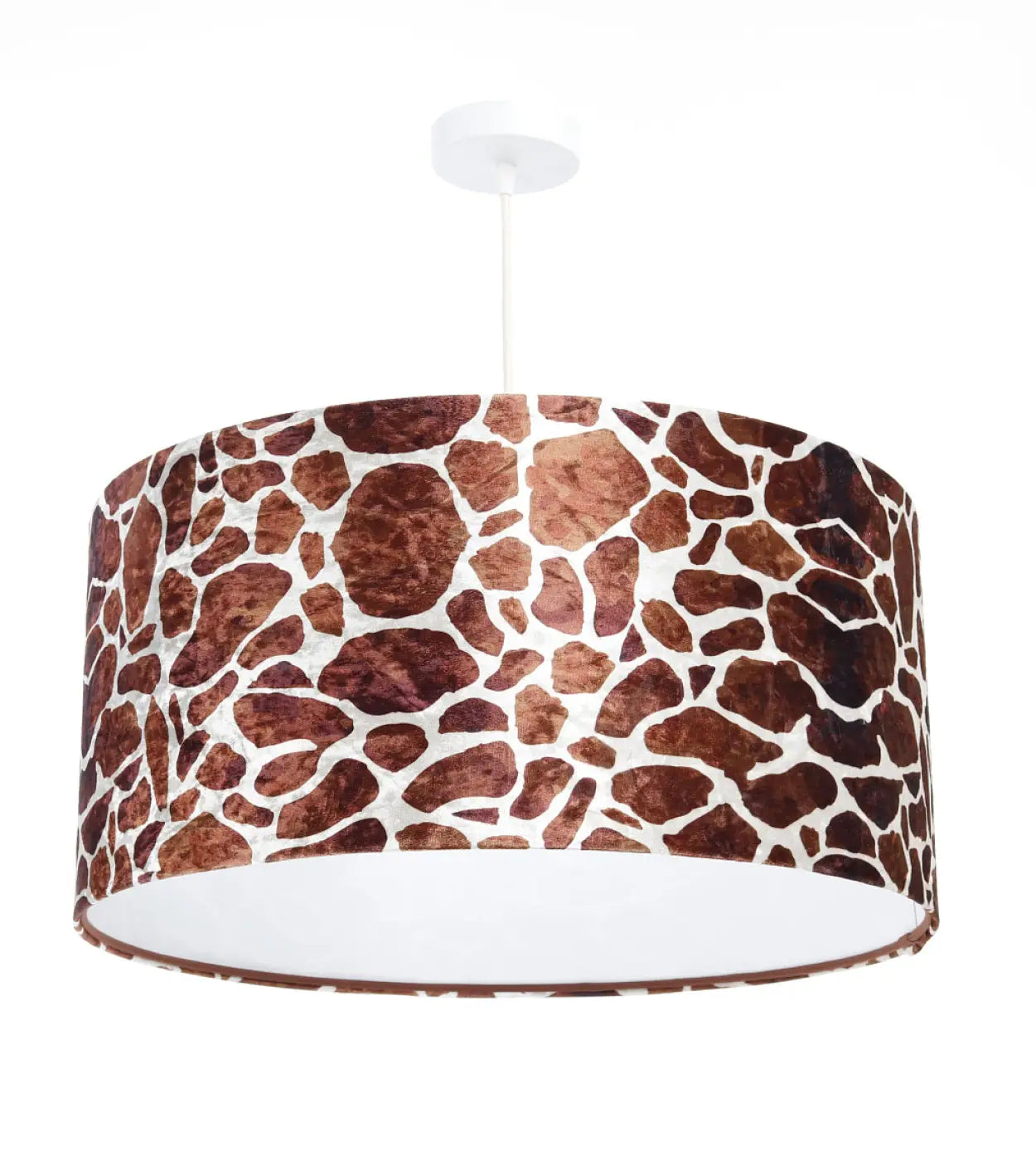 Suspension Luminaire en Tissu - Safari (Marron Clair/Blanc)