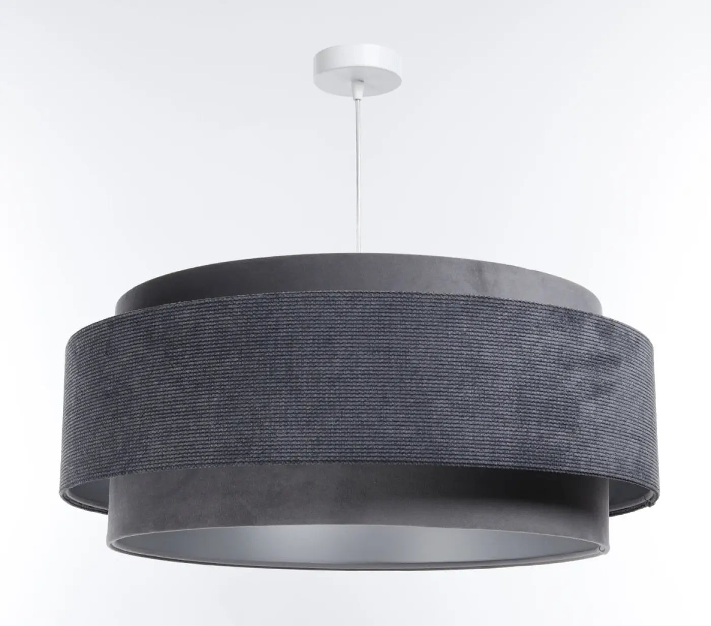 Suspension Luminaire en Tissu - Doblo Classic (Graphite/Argent)