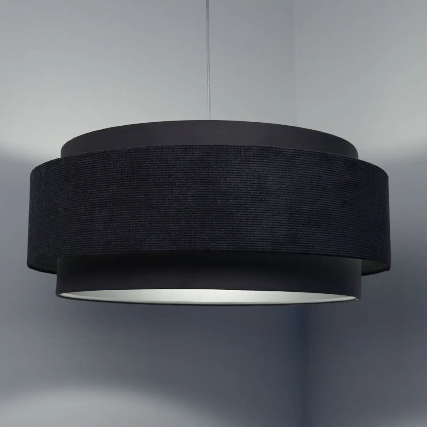 Suspension Luminaire en Tissu - Doblo Classic (Graphite/Argent)
