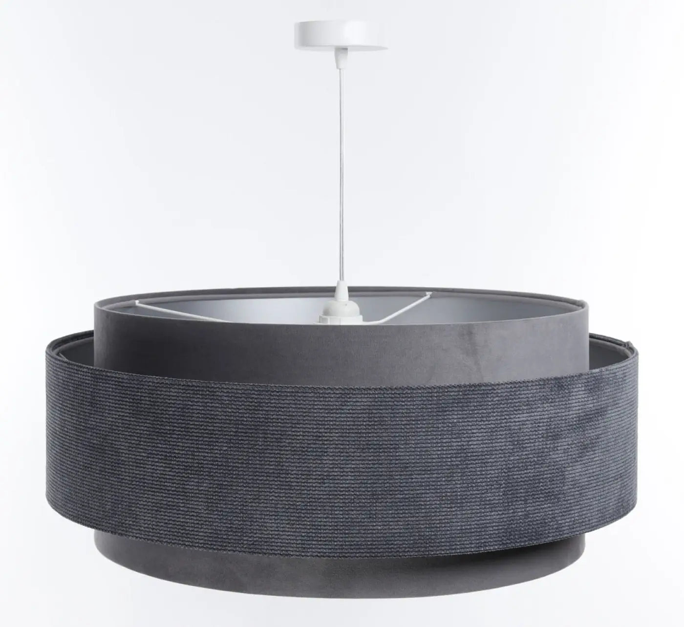 Suspension Luminaire en Tissu - Doblo Classic (Graphite/Argent)