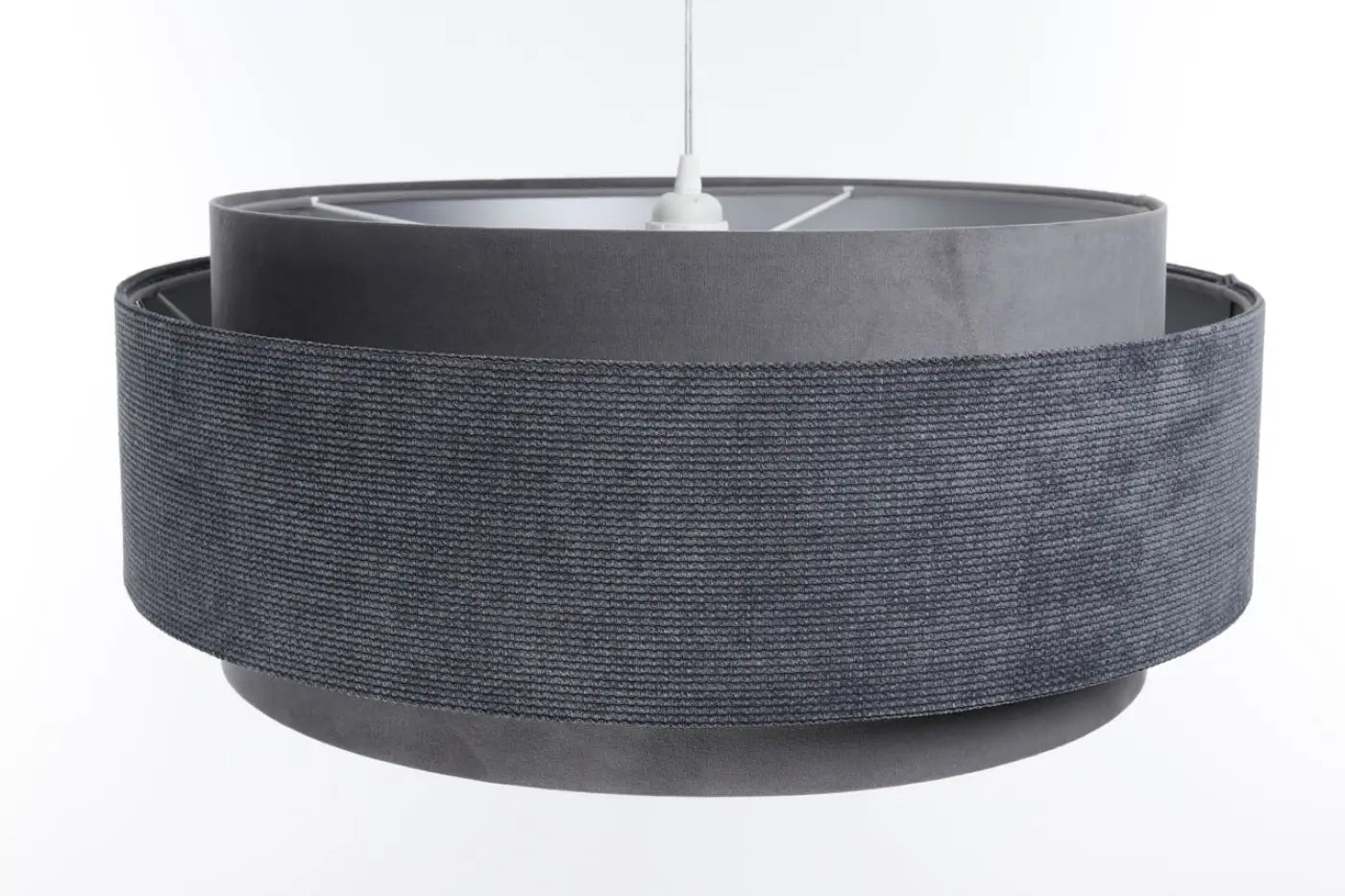 Suspension Luminaire en Tissu - Doblo Classic (Graphite/Argent)