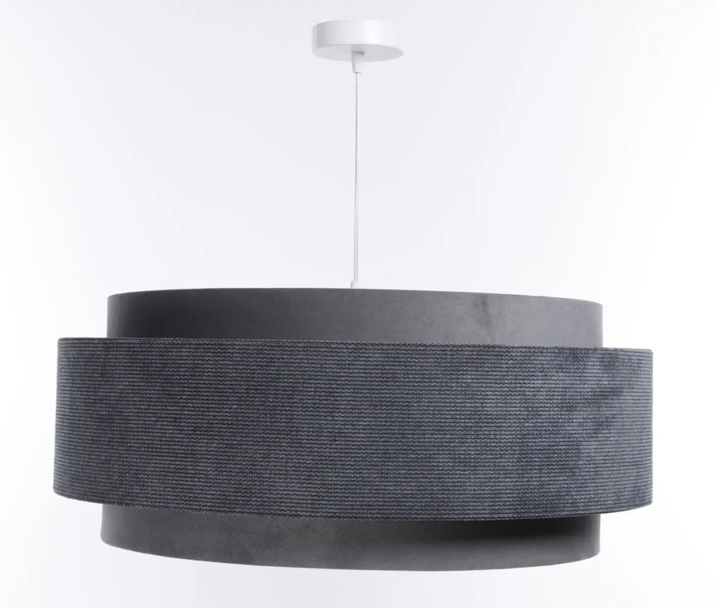 Suspension Luminaire en Tissu - Doblo Classic (Graphite/Argent)