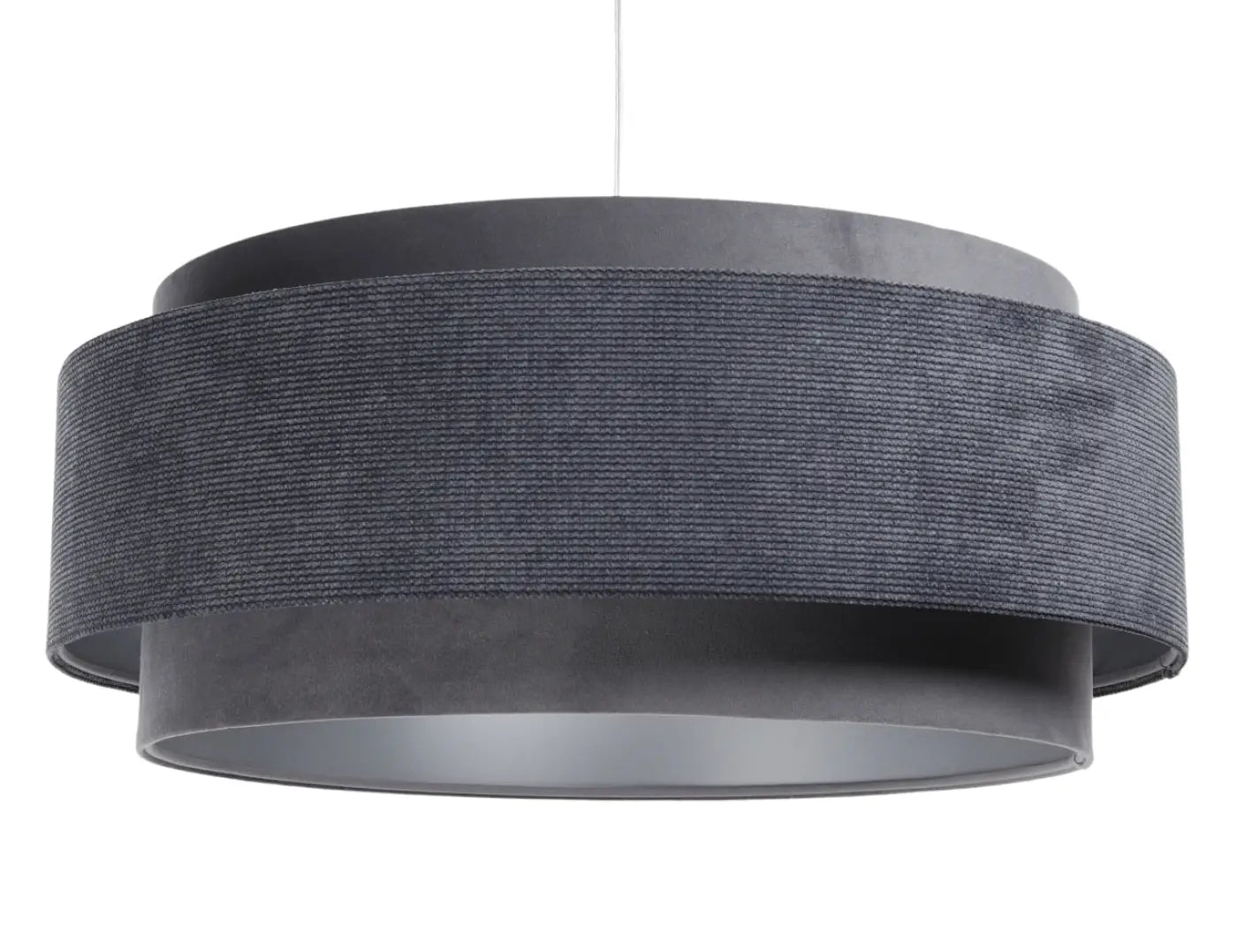 Suspension Luminaire en Tissu - Doblo Classic (Graphite/Argent)