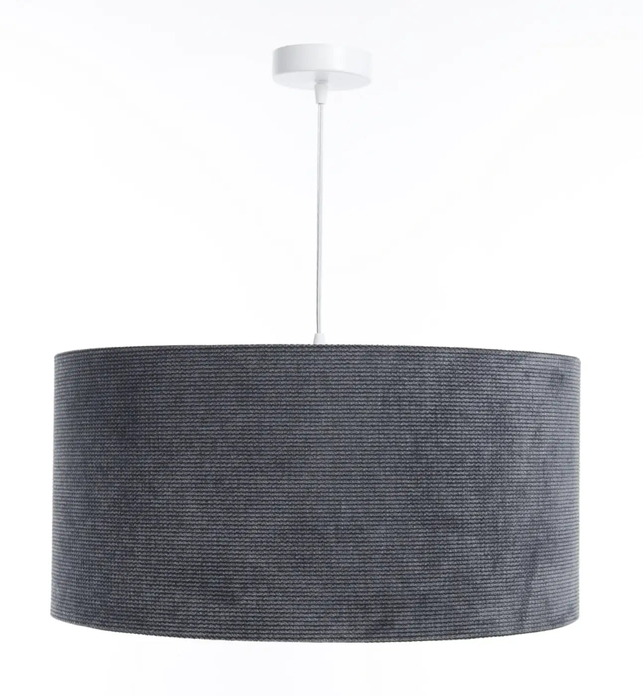 Suspension Luminaire Moderne en Tissu - Glamour Structural Velour (Graphite/Argent)
