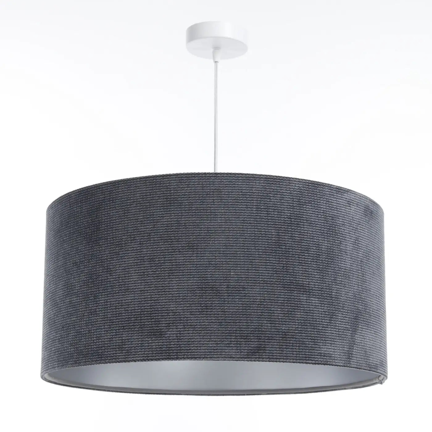 Suspension Luminaire Moderne en Tissu - Glamour Structural Velour (Graphite/Argent)
