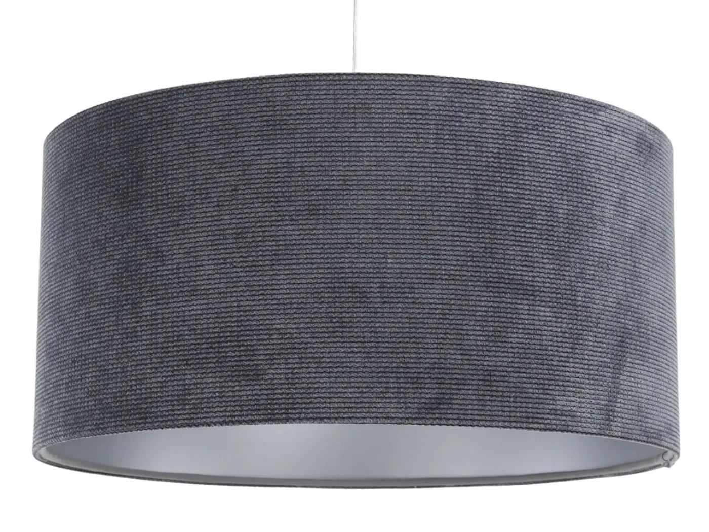 Suspension Luminaire Moderne en Tissu - Glamour Structural Velour (Graphite/Argent)