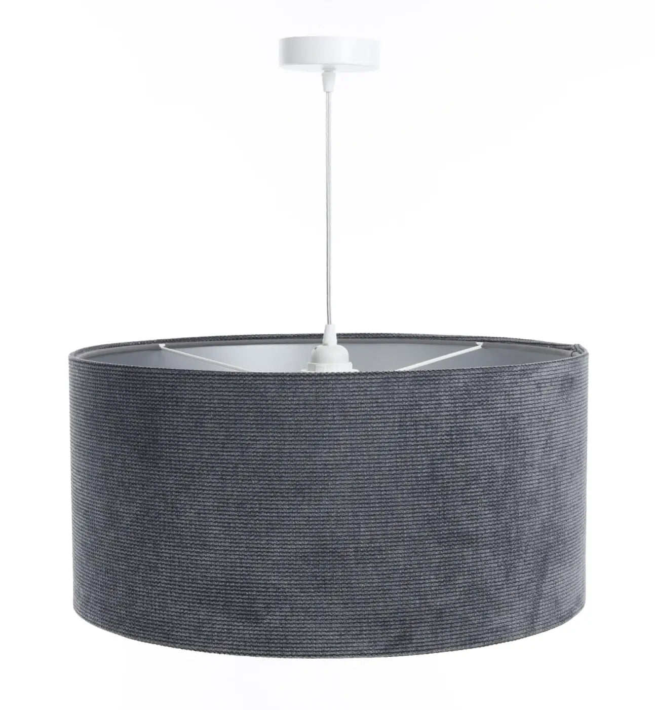 Suspension Luminaire Moderne en Tissu - Glamour Structural Velour (Graphite/Argent)