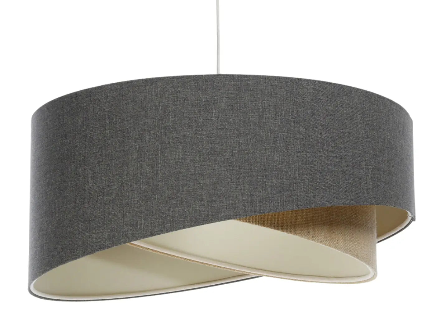 Suspension Luminaire Design en Tissu - Galaxy Boho Elegant (Graphite/Beige)