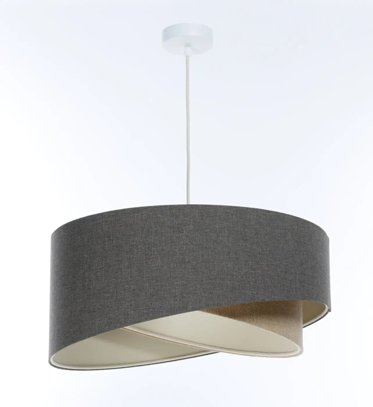Suspension Luminaire Design en Tissu - Galaxy Boho Elegant (Graphite/Beige)