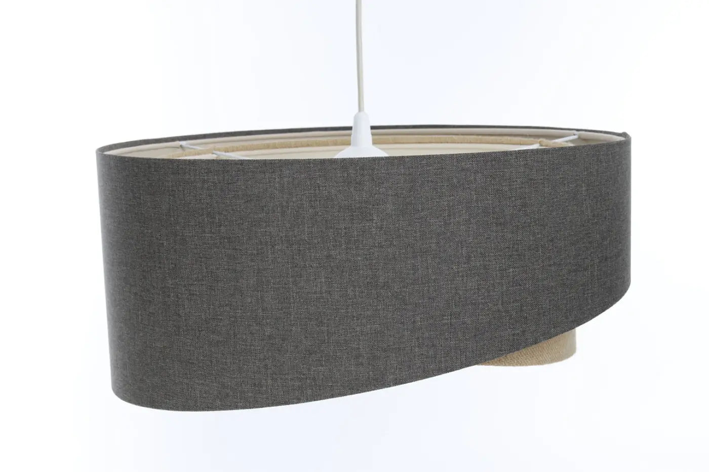 Suspension Luminaire Design en Tissu - Galaxy Boho Elegant (Graphite/Beige)