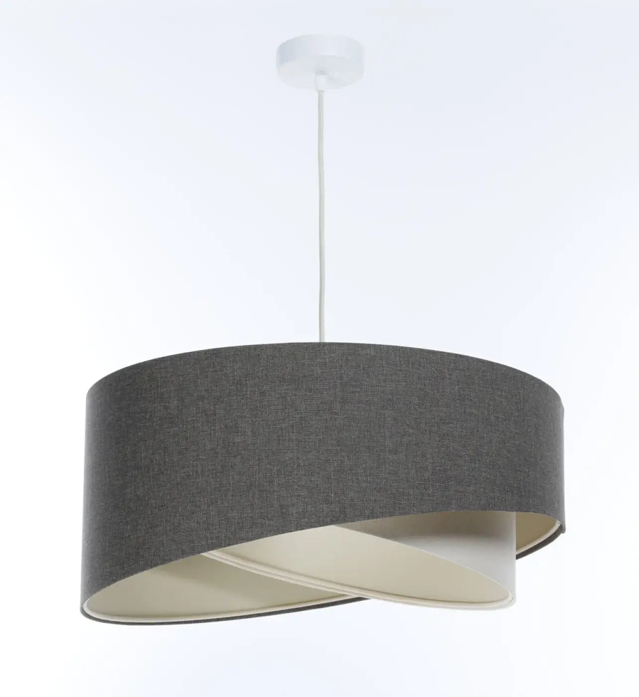Suspension Luminaire Design en Tissu - Galaxy Boho Elegant (Graphite/Crème)