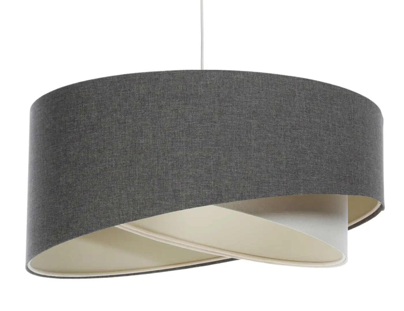Suspension Luminaire Design en Tissu - Galaxy Boho Elegant (Graphite/Crème)