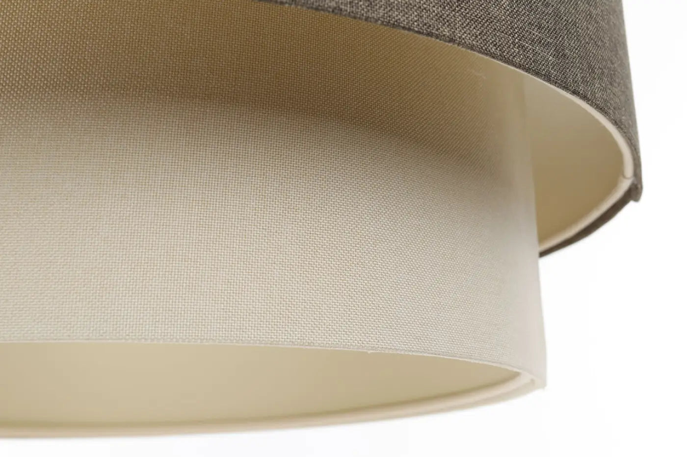 Suspension Luminaire Moderne en Tissu - Duo Boho Elegant (Graphite/Crème/Ecru)