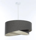 Suspension Luminaire Design en Tissu - Galaxy Boho Elegant (Graphite/Ecru)