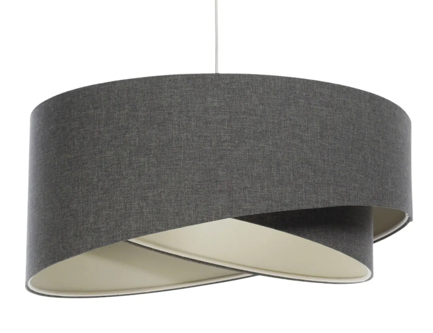 Suspension Luminaire Design en Tissu - Galaxy Boho Elegant (Graphite/Ecru)