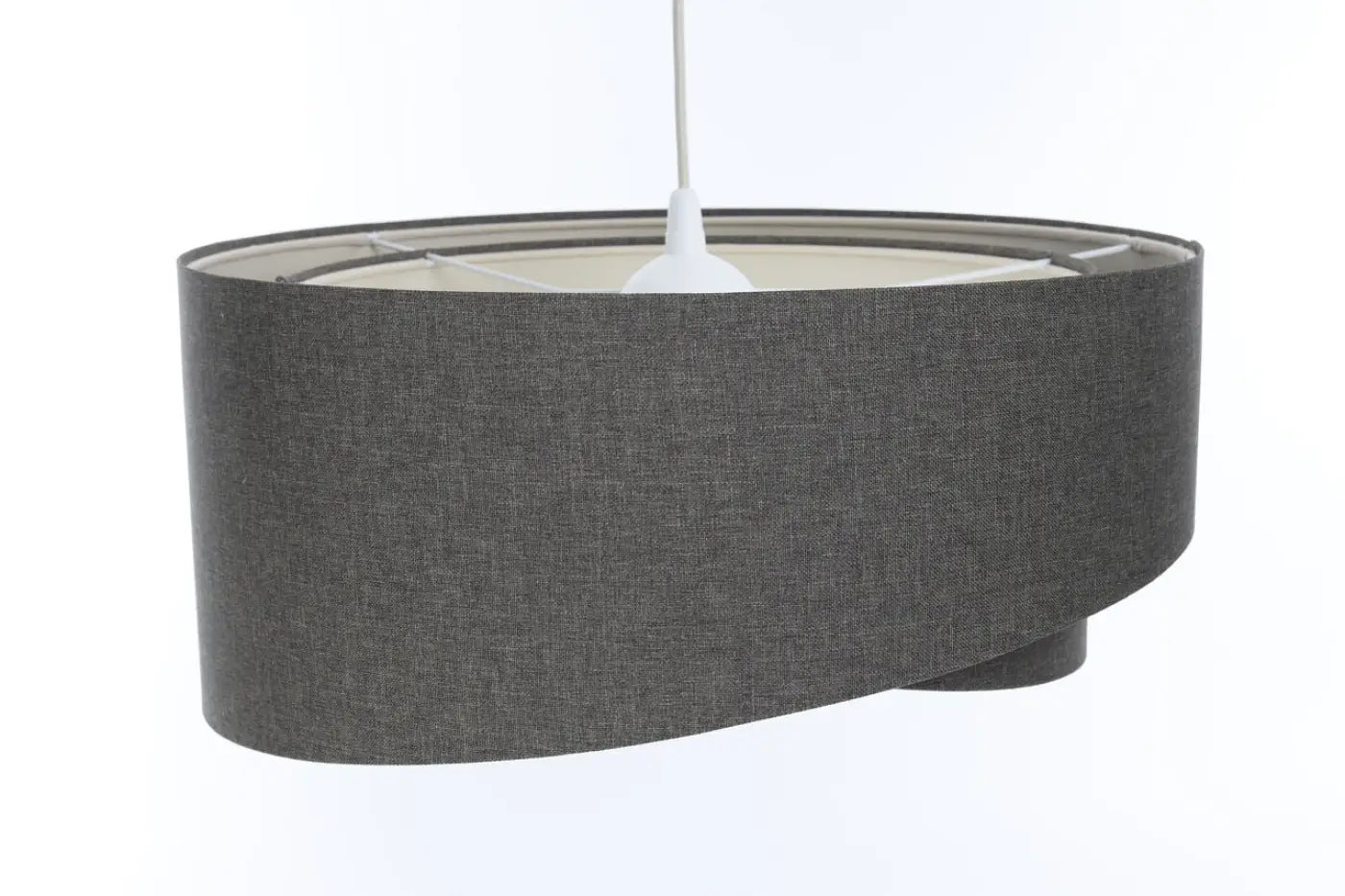 Suspension Luminaire Design en Tissu - Galaxy Boho Elegant (Graphite/Ecru)