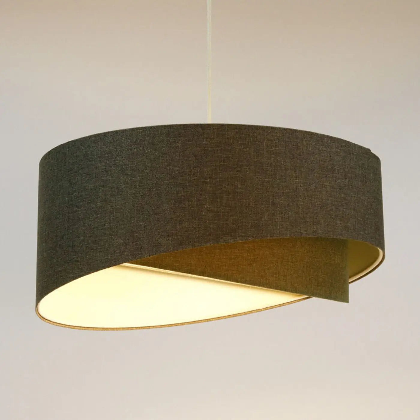 Suspension Luminaire Design en Tissu - Galaxy Boho Elegant (Graphite/Ecru)