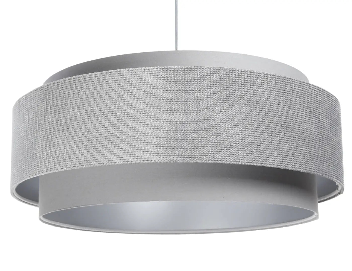 Suspension Luminaire en Tissu - Doblo Classic (Gris/Argent)
